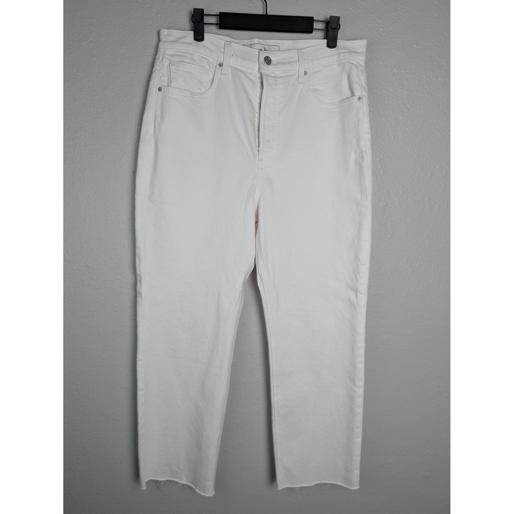Frank & Eileen Jeans Womens 32 White Ankle Slim High Rise Stretch Denim 28